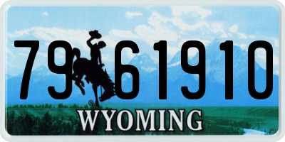 WY license plate 7961910