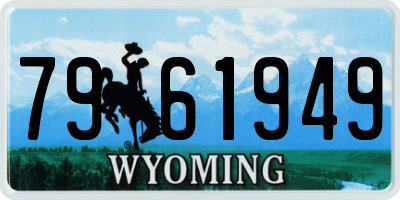 WY license plate 7961949