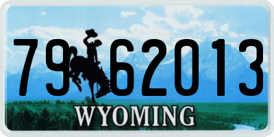 WY license plate 7962013