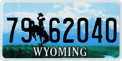 WY license plate 7962040