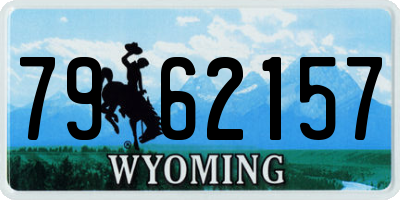 WY license plate 7962157