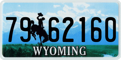 WY license plate 7962160