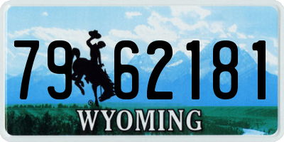 WY license plate 7962181