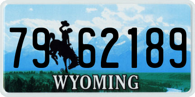 WY license plate 7962189