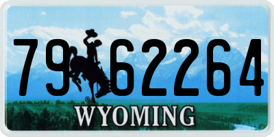 WY license plate 7962264