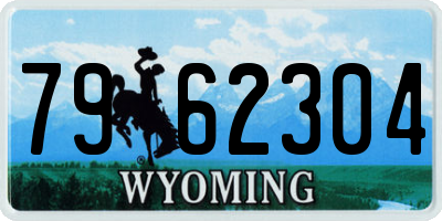 WY license plate 7962304