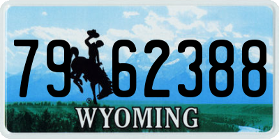 WY license plate 7962388