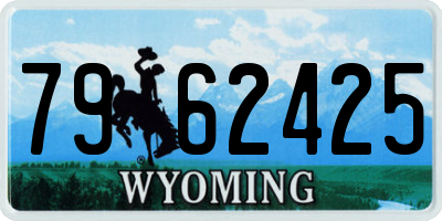 WY license plate 7962425