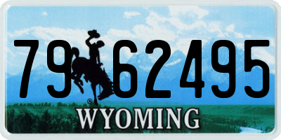 WY license plate 7962495