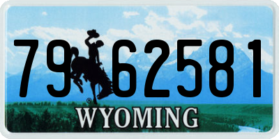 WY license plate 7962581