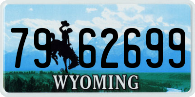 WY license plate 7962699