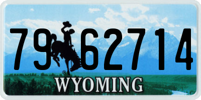 WY license plate 7962714