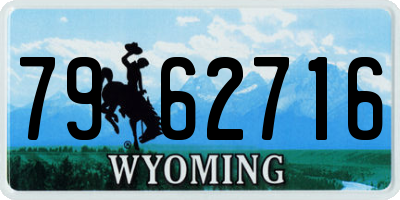 WY license plate 7962716