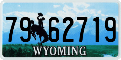 WY license plate 7962719