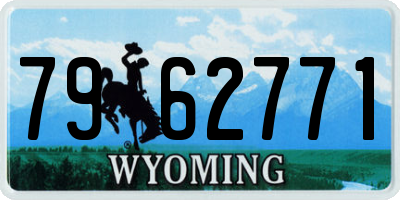 WY license plate 7962771