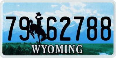 WY license plate 7962788