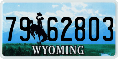 WY license plate 7962803