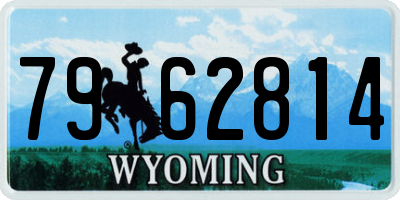 WY license plate 7962814