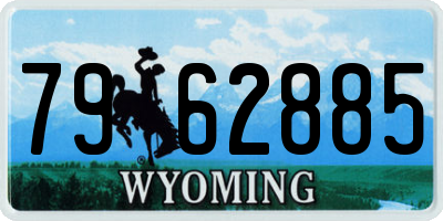 WY license plate 7962885