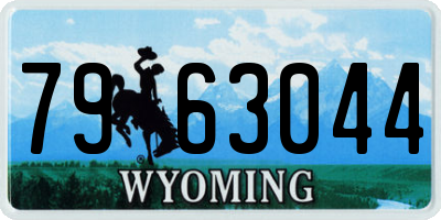 WY license plate 7963044