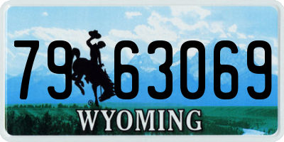WY license plate 7963069