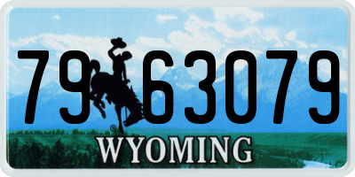 WY license plate 7963079