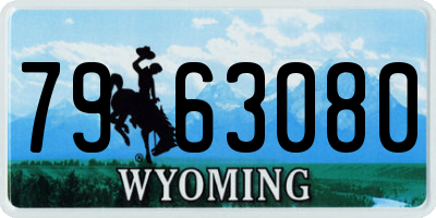 WY license plate 7963080