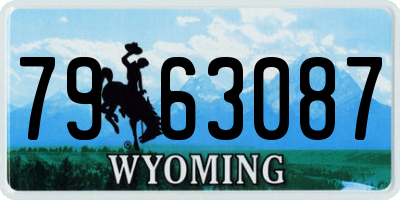 WY license plate 7963087