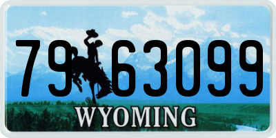 WY license plate 7963099