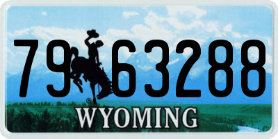 WY license plate 7963288