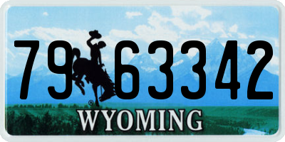 WY license plate 7963342