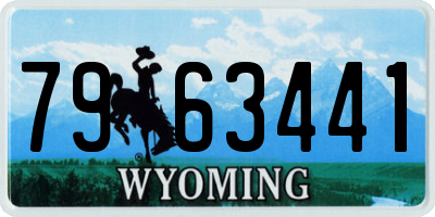 WY license plate 7963441