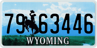 WY license plate 7963446