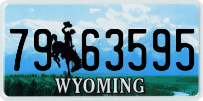 WY license plate 7963595