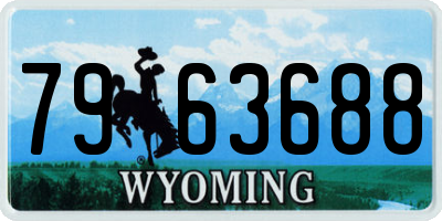WY license plate 7963688