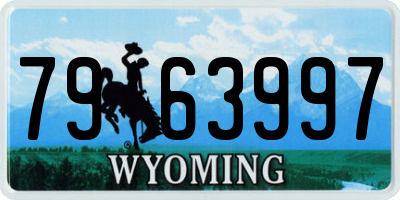 WY license plate 7963997