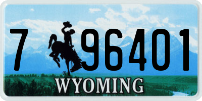WY license plate 796401