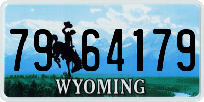WY license plate 7964179