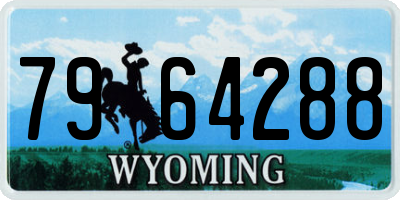 WY license plate 7964288
