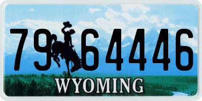 WY license plate 7964446
