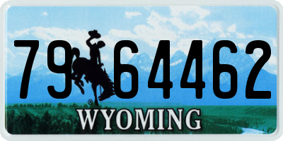 WY license plate 7964462
