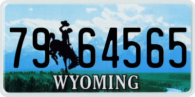 WY license plate 7964565