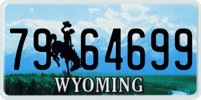 WY license plate 7964699