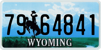 WY license plate 7964841