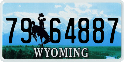 WY license plate 7964887