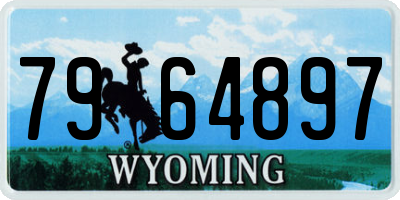 WY license plate 7964897