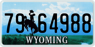 WY license plate 7964988