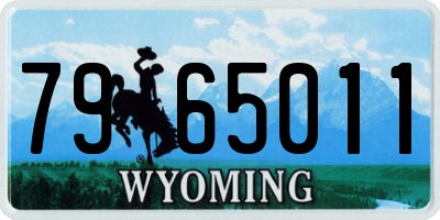 WY license plate 7965011