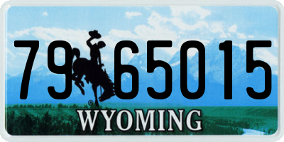 WY license plate 7965015