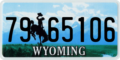 WY license plate 7965106